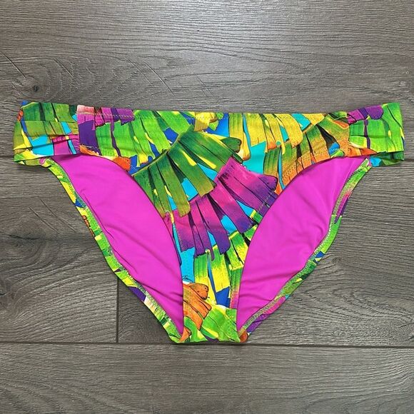 Trina Turk Polynesian Palms Two Piece Tankini Hipster Bottoms Multicolor *Size 8 - Picture 8 of 15